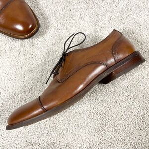 Florsheim Men's Rucci Captoe Oxford Cognac Leather Shoes Size 9.5 M Professional